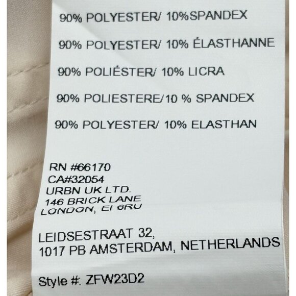 NWT ZEMETA Sports Line Women Cowl Neck Mini Dress Satin Sz XS Ivory Sexy 4-2 - Picture 11 of 14